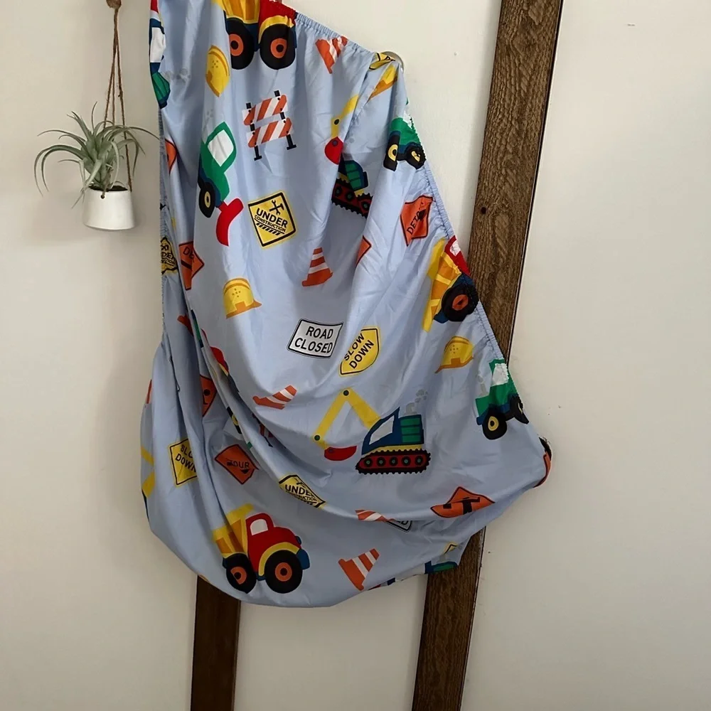 Construction Vehicle Baby Toddler Fitted Sheet, top sheet, Pillow Case Set